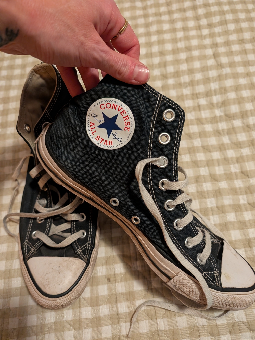 Converse Black and White High-Top Sneakers